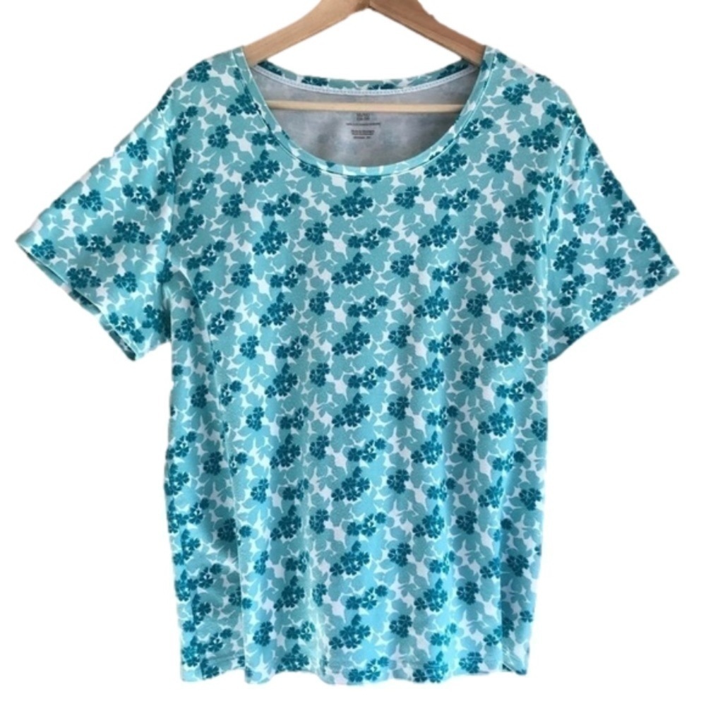 White Stag scoop neck floral tee plus size 16/18 (XL)